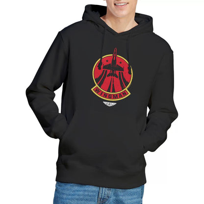 Black - Lifestyle - Top Gun Mens Wingman Logo Hoodie