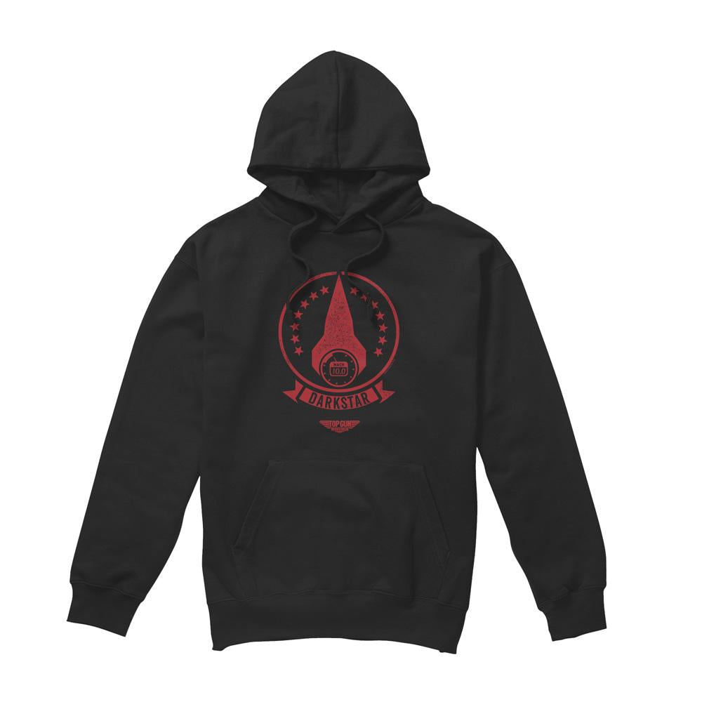 Black - Front - Top Gun Mens Darkstar Logo Hoodie