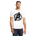 White-Yellow - Side - Avengers Endgame Mens Cracked T-Shirt