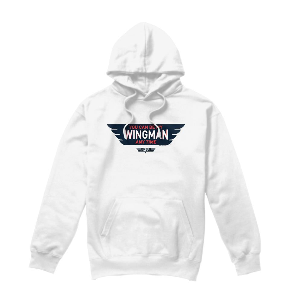 White - Front - Top Gun Mens Wingman Anytime Hoodie