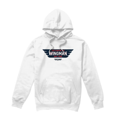 White - Front - Top Gun Mens Wingman Anytime Hoodie