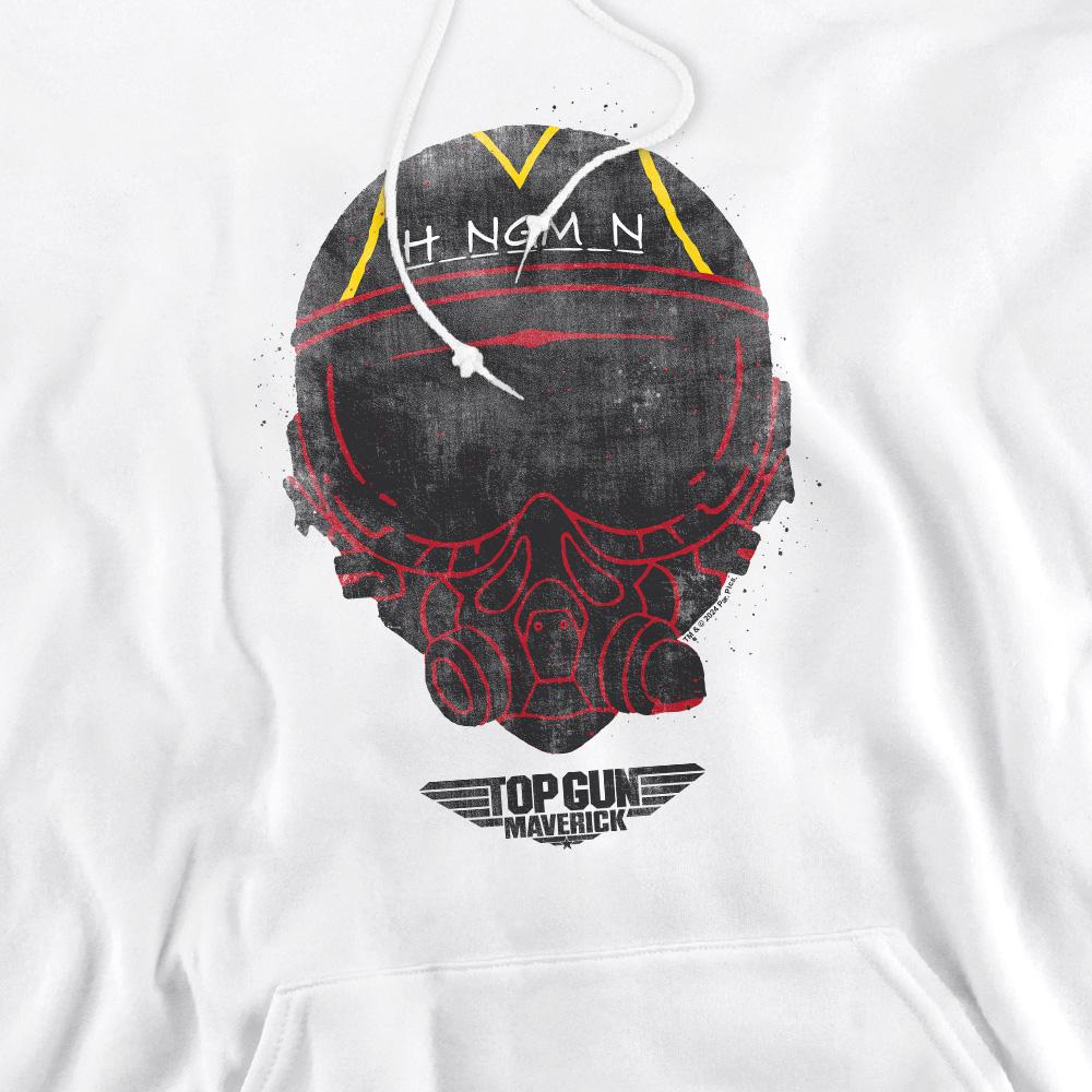 White - Pack Shot - Top Gun Mens Hangman Helmet Hoodie