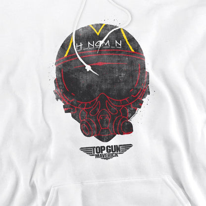 White - Pack Shot - Top Gun Mens Hangman Helmet Hoodie