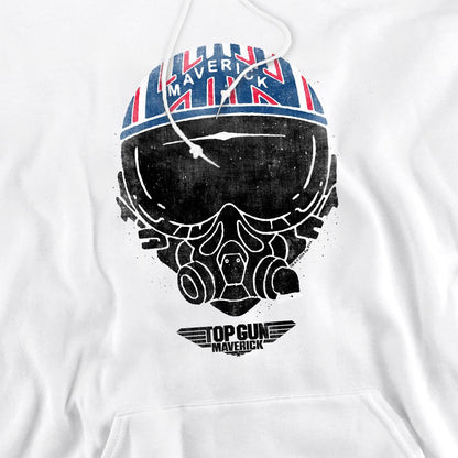 White - Pack Shot - Top Gun Mens Maverick Helmet Hoodie