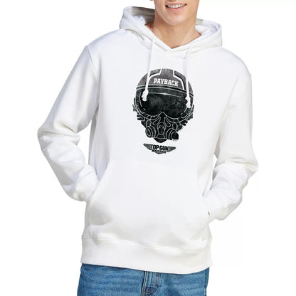 White - Lifestyle - Top Gun Mens Payback Helmet Hoodie