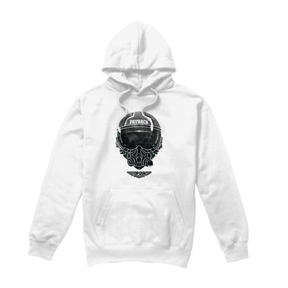 White - Front - Top Gun Mens Payback Helmet Hoodie
