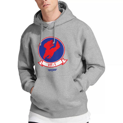 Sport Heather - Pack Shot - Top Gun Mens VF1 Logo Hoodie