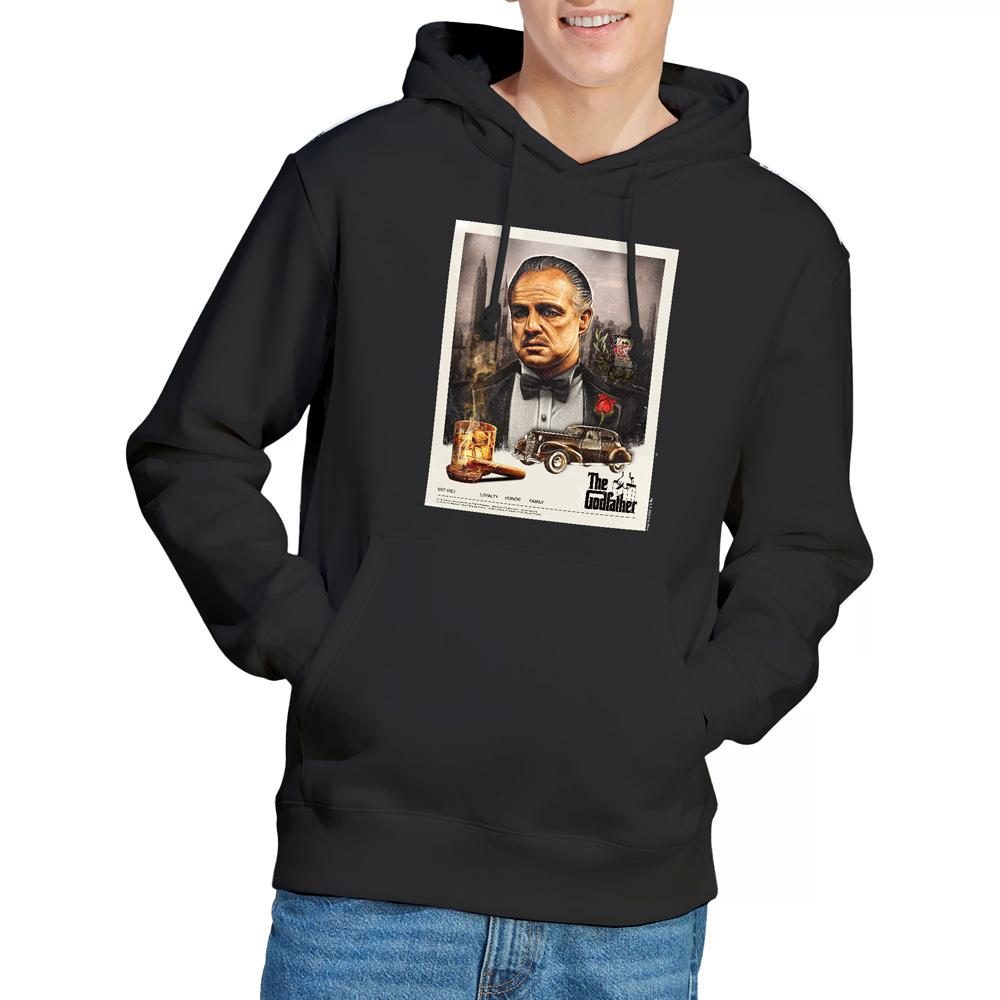 Black - Lifestyle - The Godfather Mens Vintage Poster Hoodie
