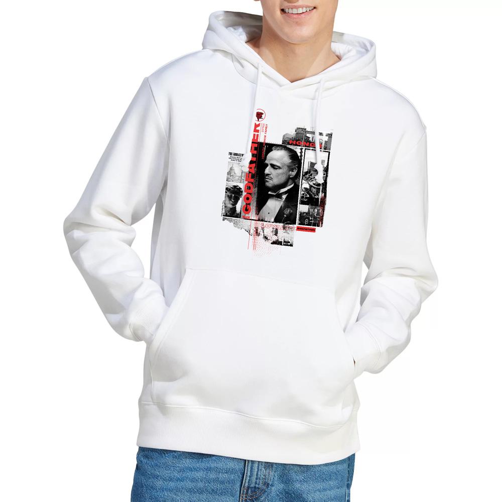 White - Lifestyle - The Godfather Mens Don Vito Corleone Collage Hoodie