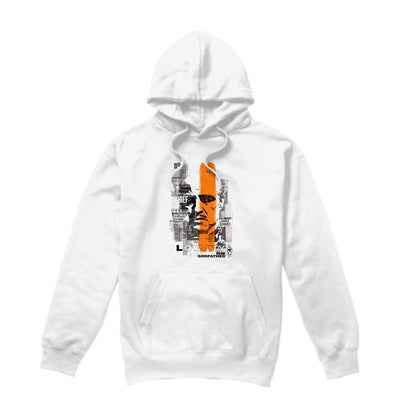 White - Front - The Godfather Mens Don Vito Corleone Newspaper Strip Hoodie