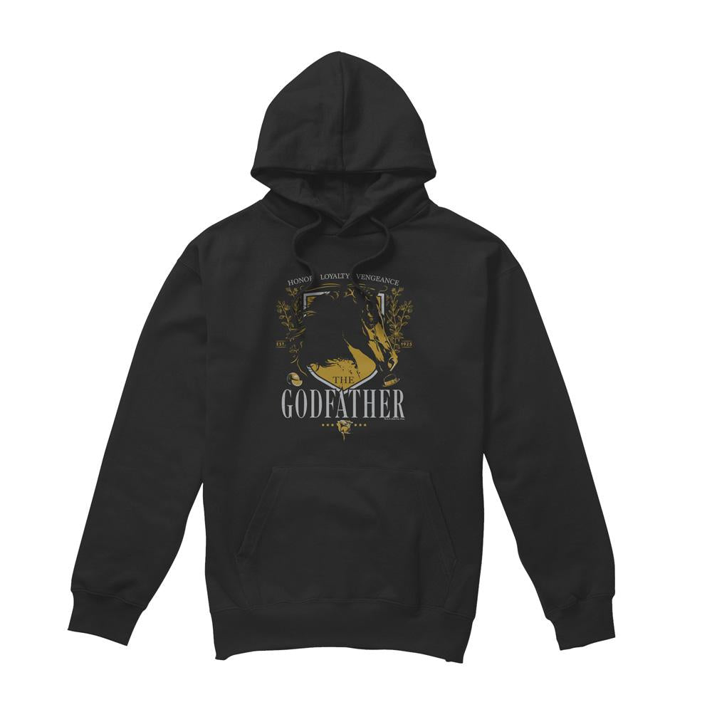 Black - Front - The Godfather Mens Crest Hoodie