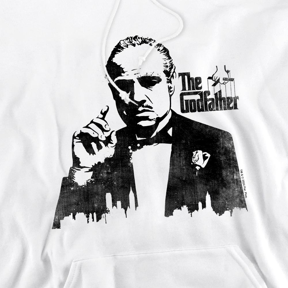 White - Pack Shot - The Godfather Mens Silhouette Hoodie