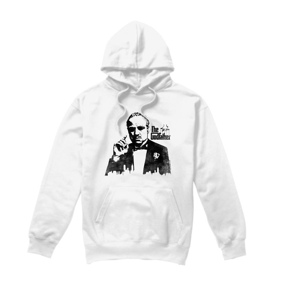 White - Front - The Godfather Mens Silhouette Hoodie