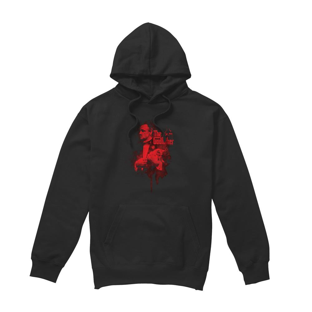 Black - Front - The Godfather Mens Don Vito Corleone Drip Hoodie