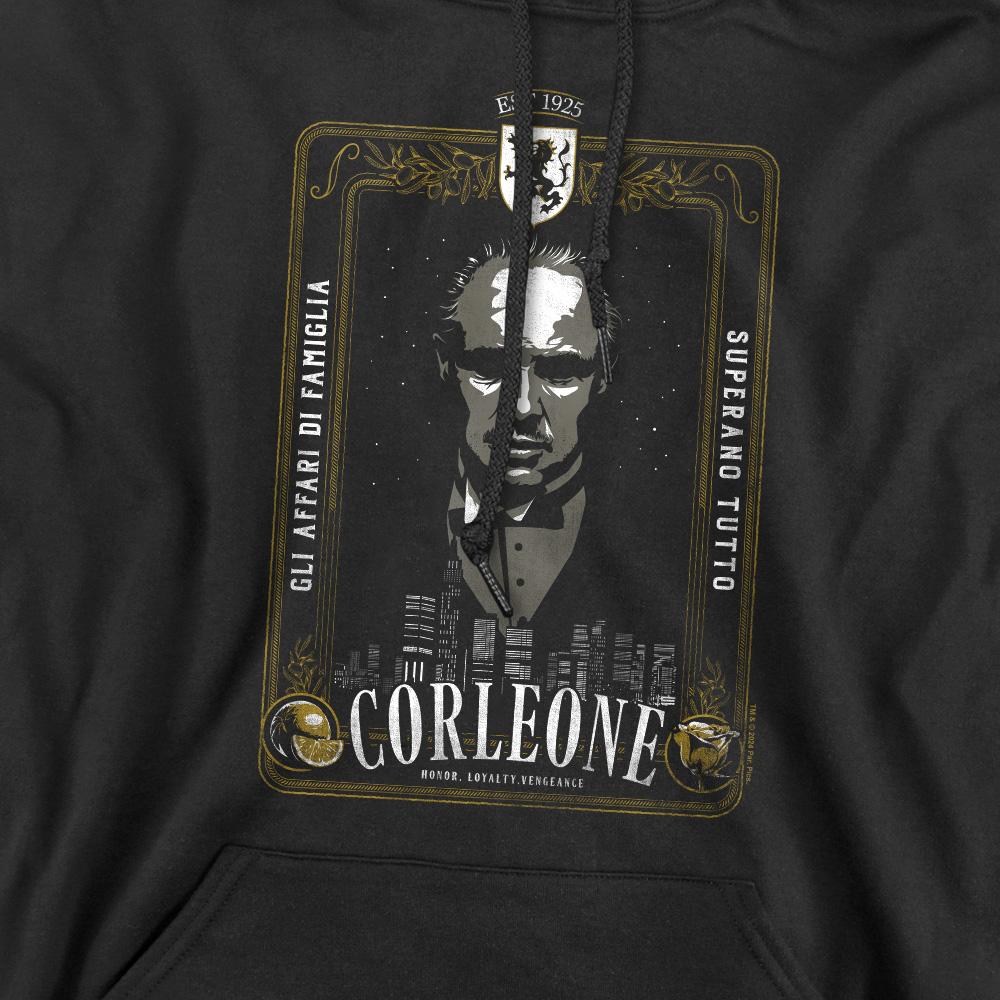 Black - Pack Shot - The Godfather Mens Don Vito Corleone Classic Poster Hoodie