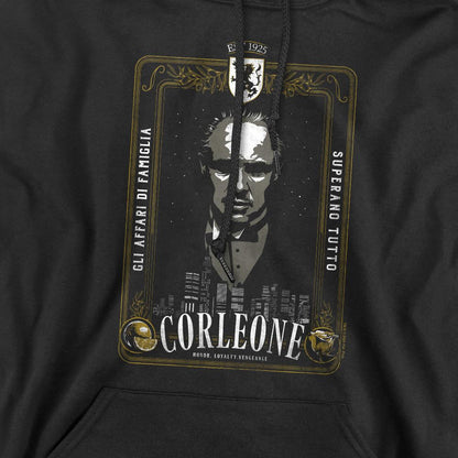 Black - Pack Shot - The Godfather Mens Don Vito Corleone Classic Poster Hoodie