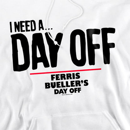 White - Pack Shot - Ferris Bueller´s Day Off Mens Ferris Bueller Needs A Day Off Hoodie