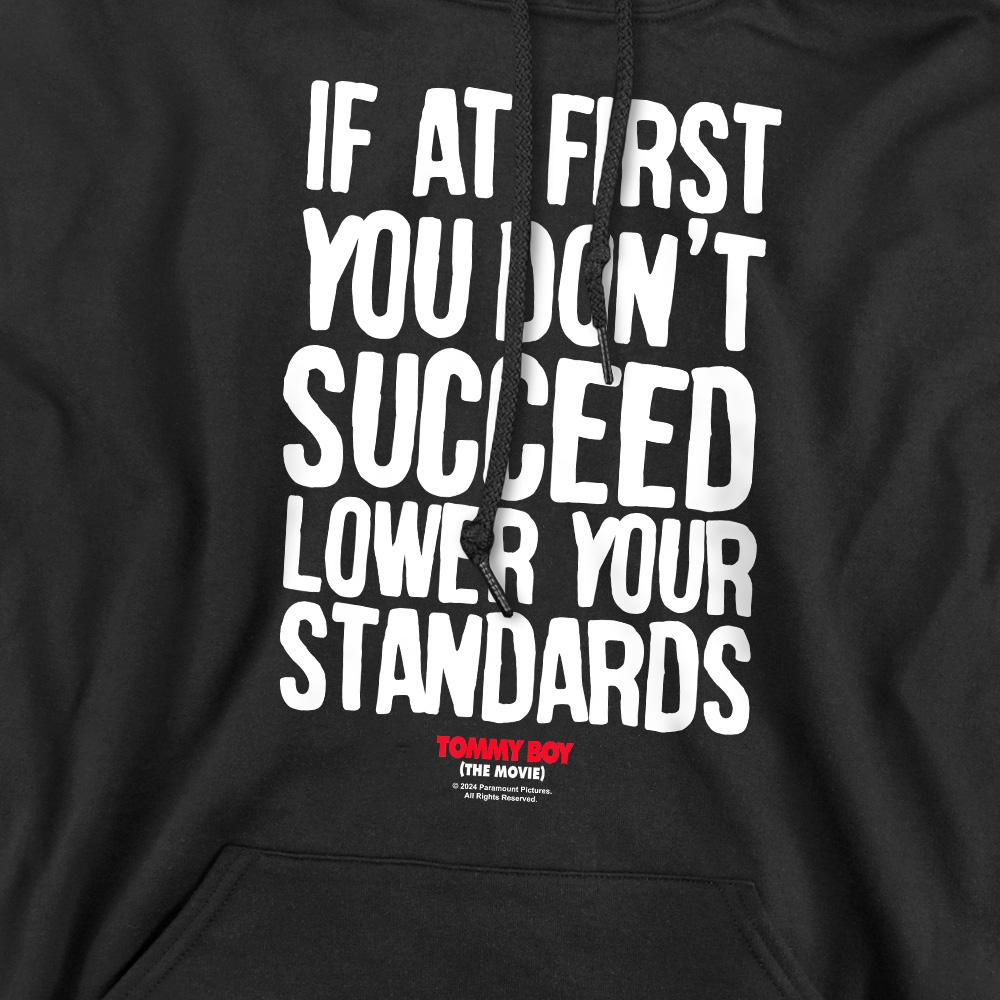 Black - Pack Shot - Tommy Boy Mens Lower Your Standards Hoodie