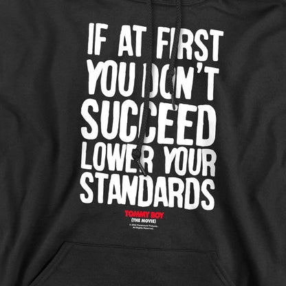 Black - Pack Shot - Tommy Boy Mens Lower Your Standards Hoodie