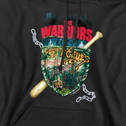 Black - Pack Shot - The Warriors Mens Shield Hoodie