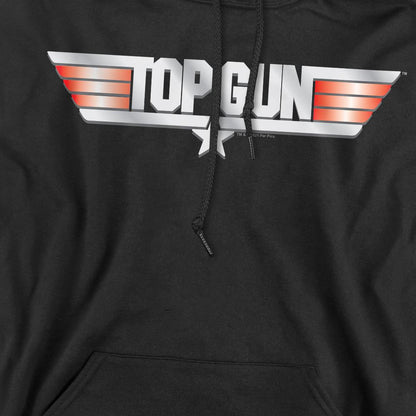 Black - Pack Shot - Top Gun Mens Logo Hoodie