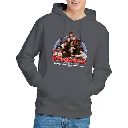 Charcoal - Lifestyle - School of Rock Mens I Pledge Allegiance Hoodie