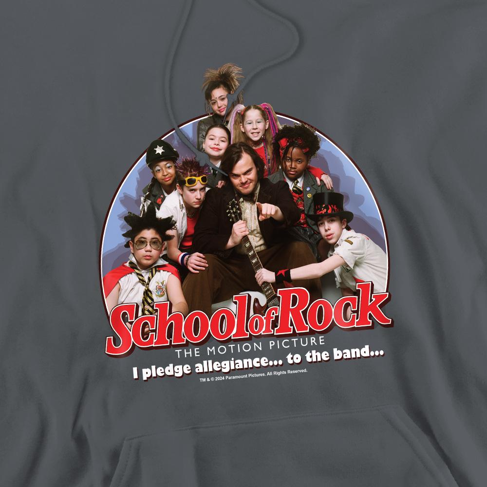 Charcoal - Pack Shot - School of Rock Mens I Pledge Allegiance Hoodie