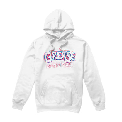 White - Back - Grease Mens Grease Is The Word Hoodie