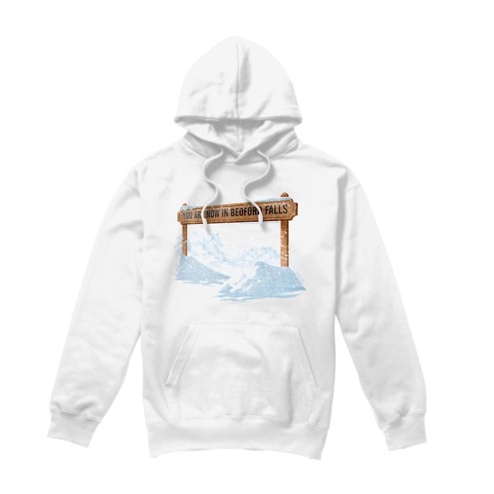 White - Front - It´s a Wonderful Life Mens Bedford Falls Hoodie