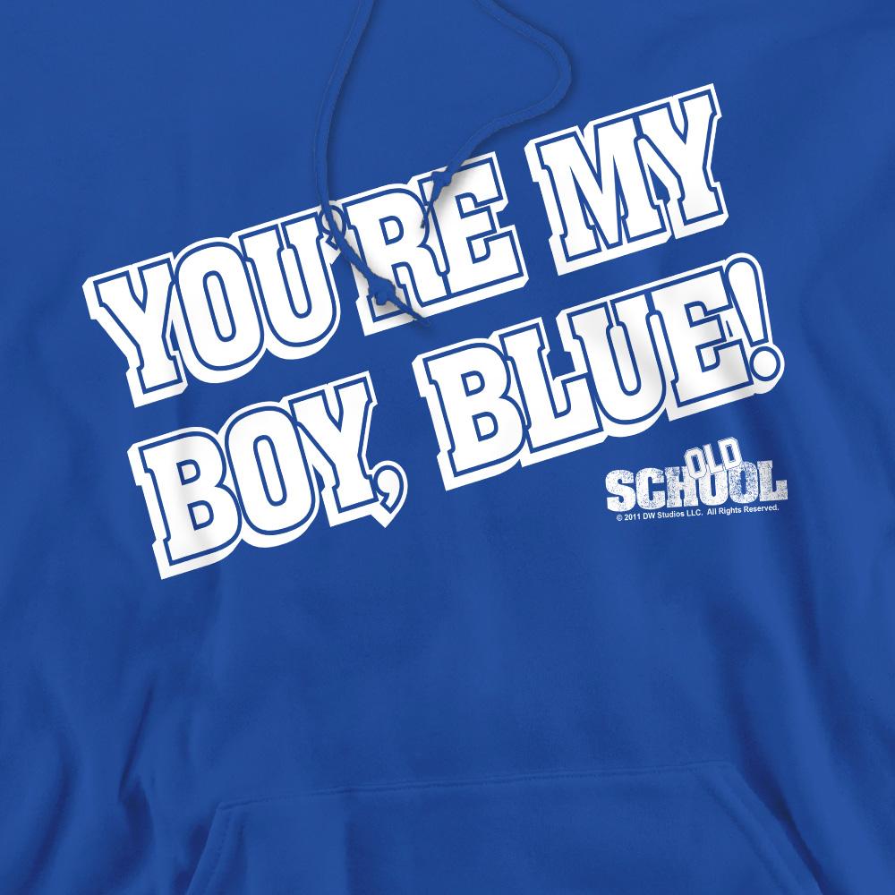 Royal Blue - Pack Shot - Old School Mens My Boy Blue Hoodie