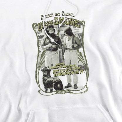 White - Pack Shot - Cheech & Chong Mens Up In Smoke Labrador Hoodie