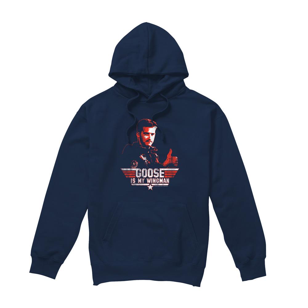 Navy - Front - Top Gun Mens Wingman Goose Hoodie