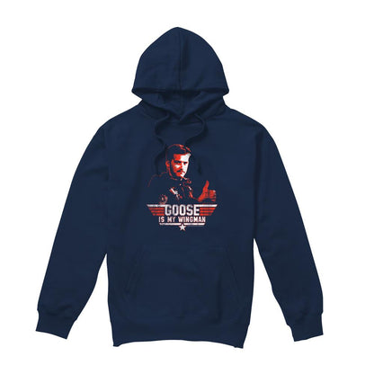 Navy - Front - Top Gun Mens Wingman Goose Hoodie