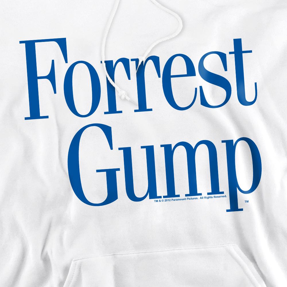 White - Pack Shot - Forrest Gump Mens Logo Hoodie