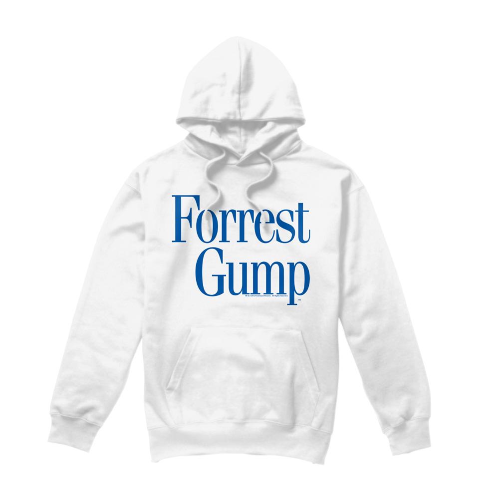 White - Front - Forrest Gump Mens Logo Hoodie