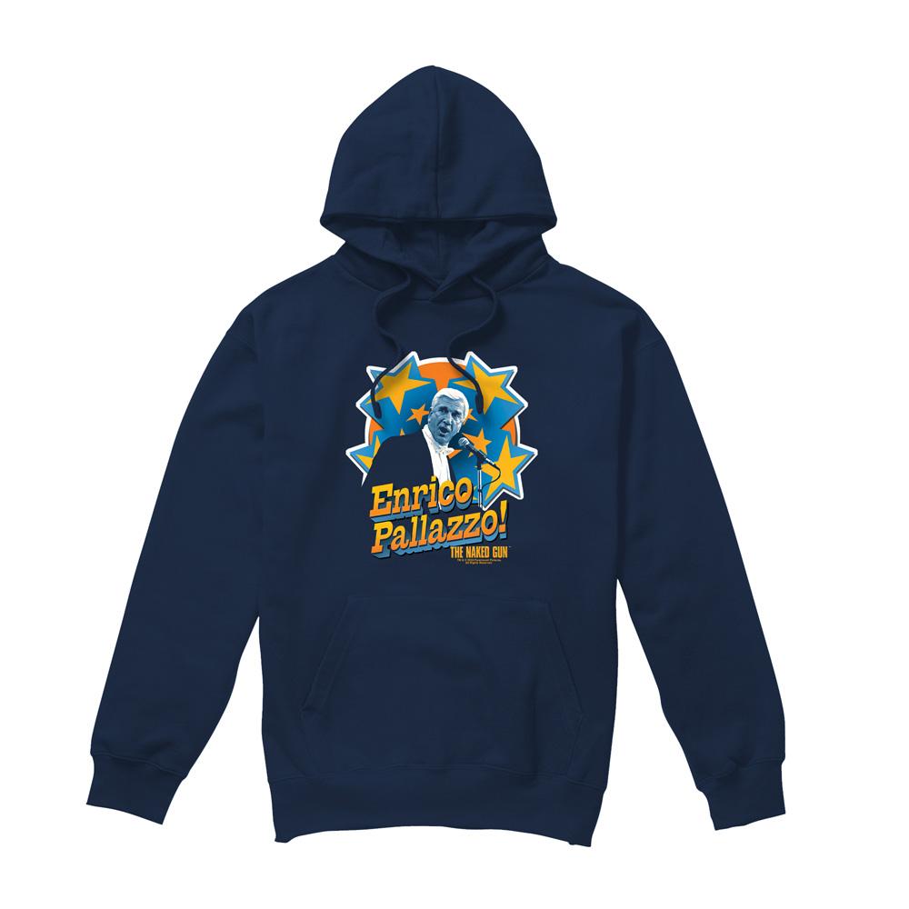 Navy - Front - The Naked Gun Mens It´s Enrico Pallazzo Hoodie