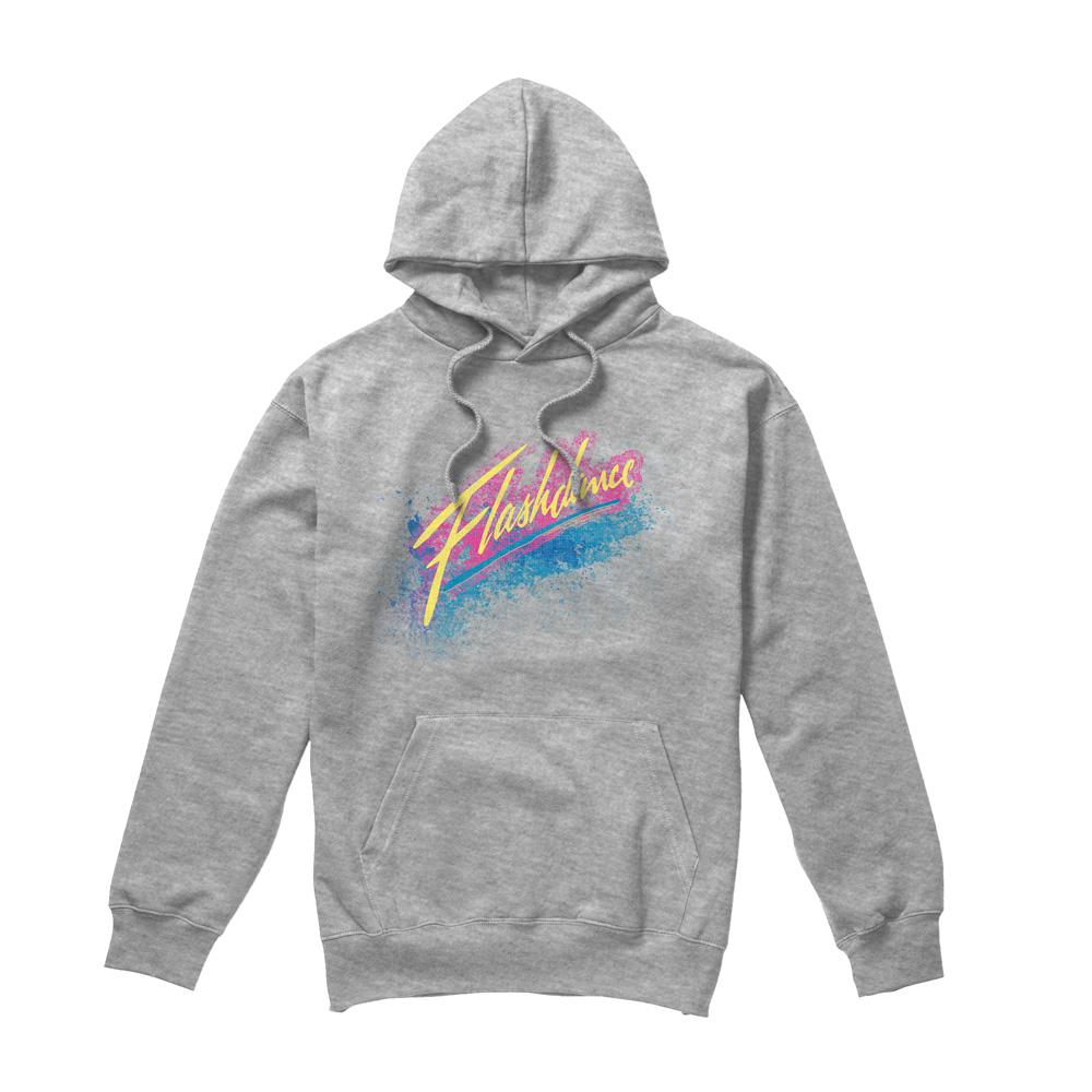 Sport Heather - Front - Flashdance Mens Spray Logo Hoodie