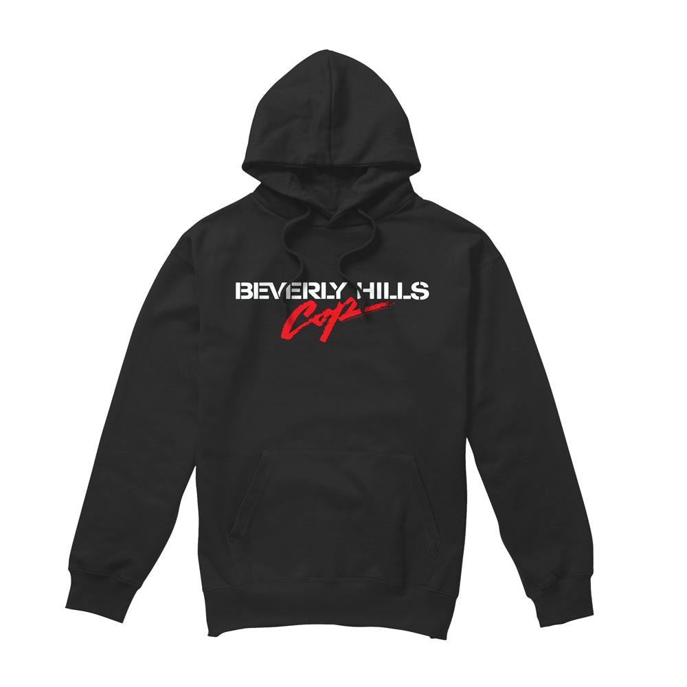 Black - Front - Beverly Hills Cop Mens Logo Hoodie
