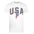 White-Black-Red - Front - Captain America Mens USA T-Shirt