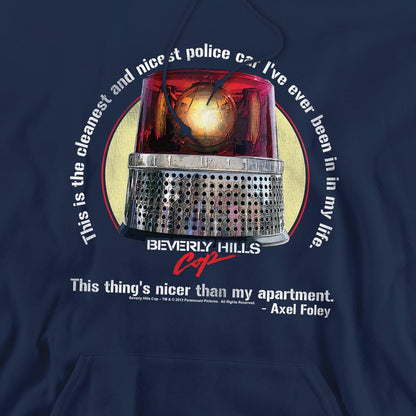 Navy - Pack Shot - Beverly Hills Cop Mens Nicest Police Car Hoodie