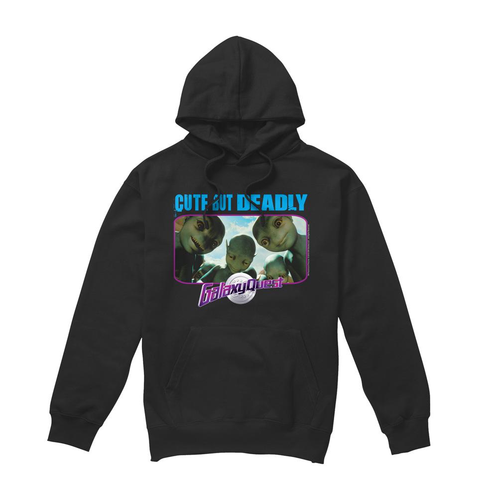 Black - Front - Galaxy Quest Mens Cute But Deadly Hoodie
