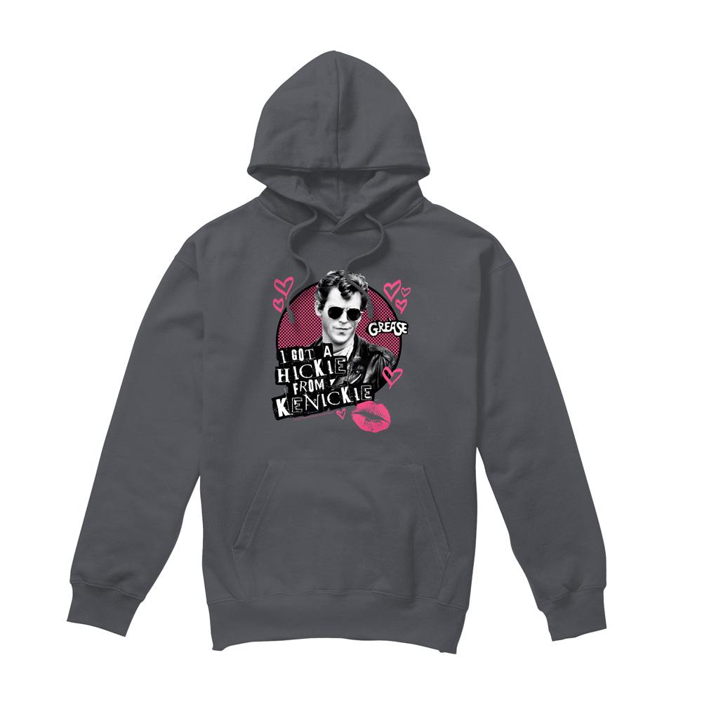 Charcoal - Front - Grease Mens Kenickie Hoodie