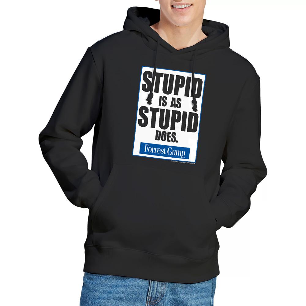 Black - Lifestyle - Forrest Gump Mens Stupid Is Hoodie