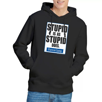 Black - Lifestyle - Forrest Gump Mens Stupid Is Hoodie