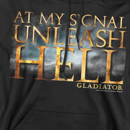 Black - Pack Shot - Gladiator Mens Unleash Hell Hoodie