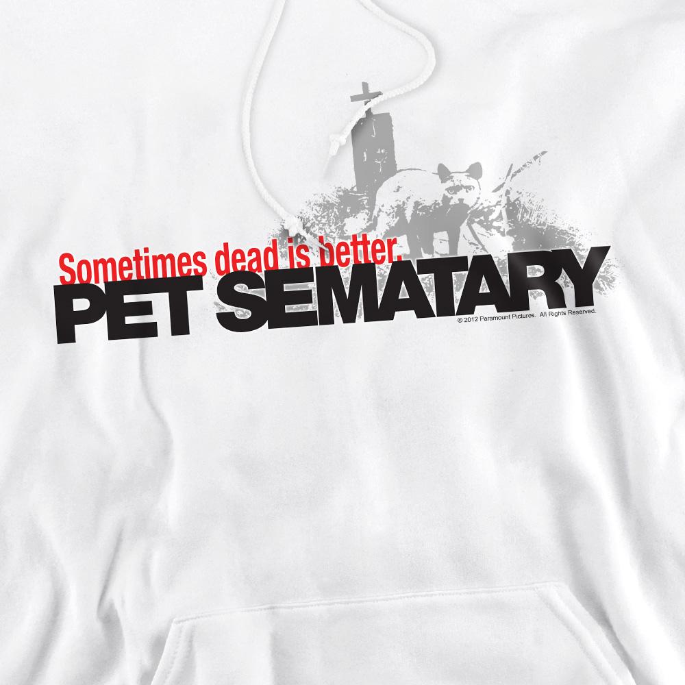 White - Pack Shot - Pet Sematary Mens Logo Hoodie