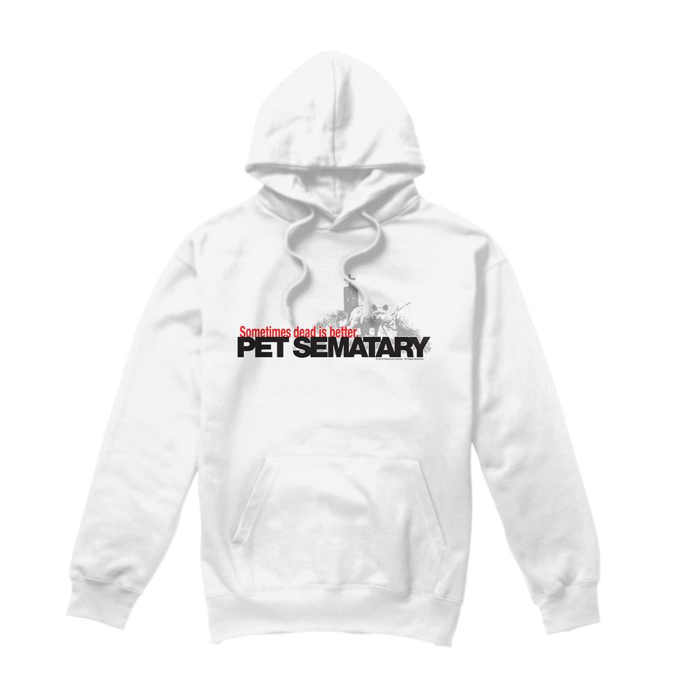 White - Front - Pet Sematary Mens Logo Hoodie