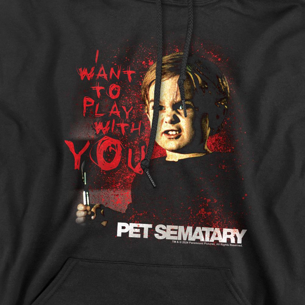 Black - Pack Shot - Pet Sematary Mens I Want To Play Hoodie