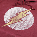 Vintage Burgundy - Side - The Flash Mens Vintage Logo Hoodie