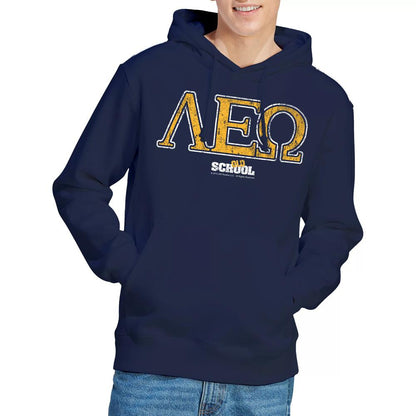 Navy - Lifestyle - Old School Mens Leo Hoodie